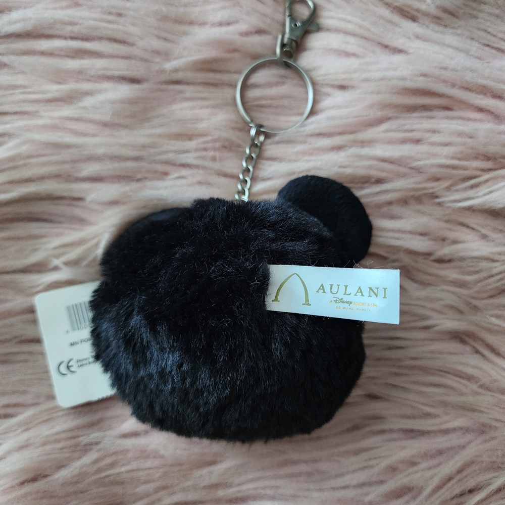 Disney Aulani Minnie Mouse Plush Keychain Hawaii Pom Pom - Picture 4 of 9